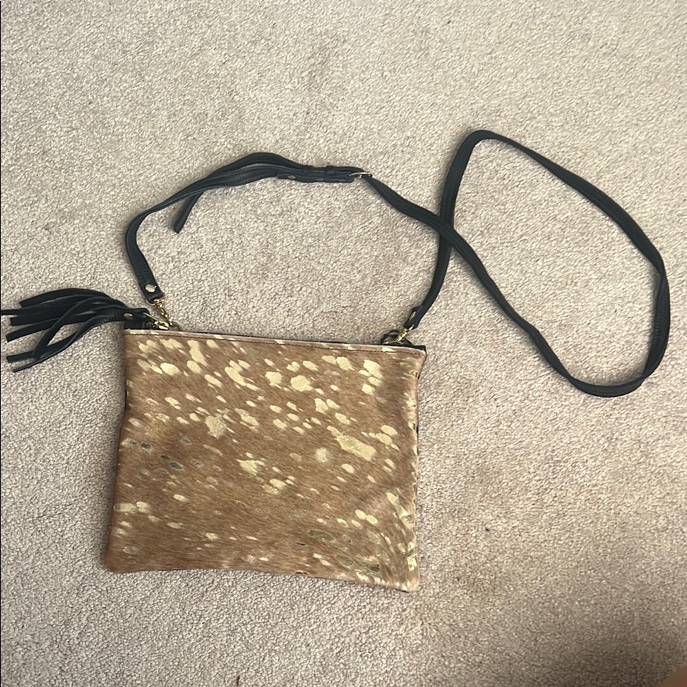 Stylish Cowhide Crossbody Bag